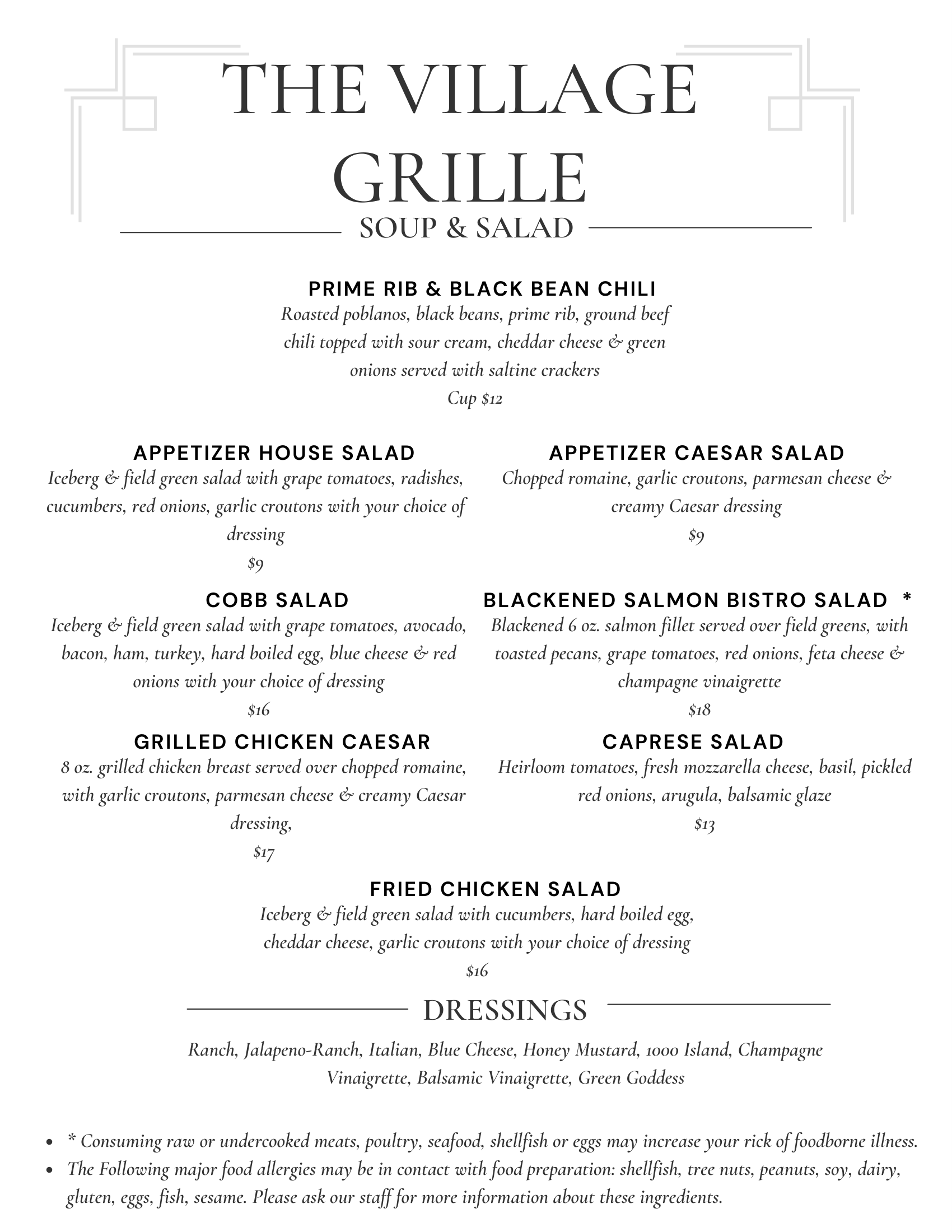 New Lunch Menu Rollout 