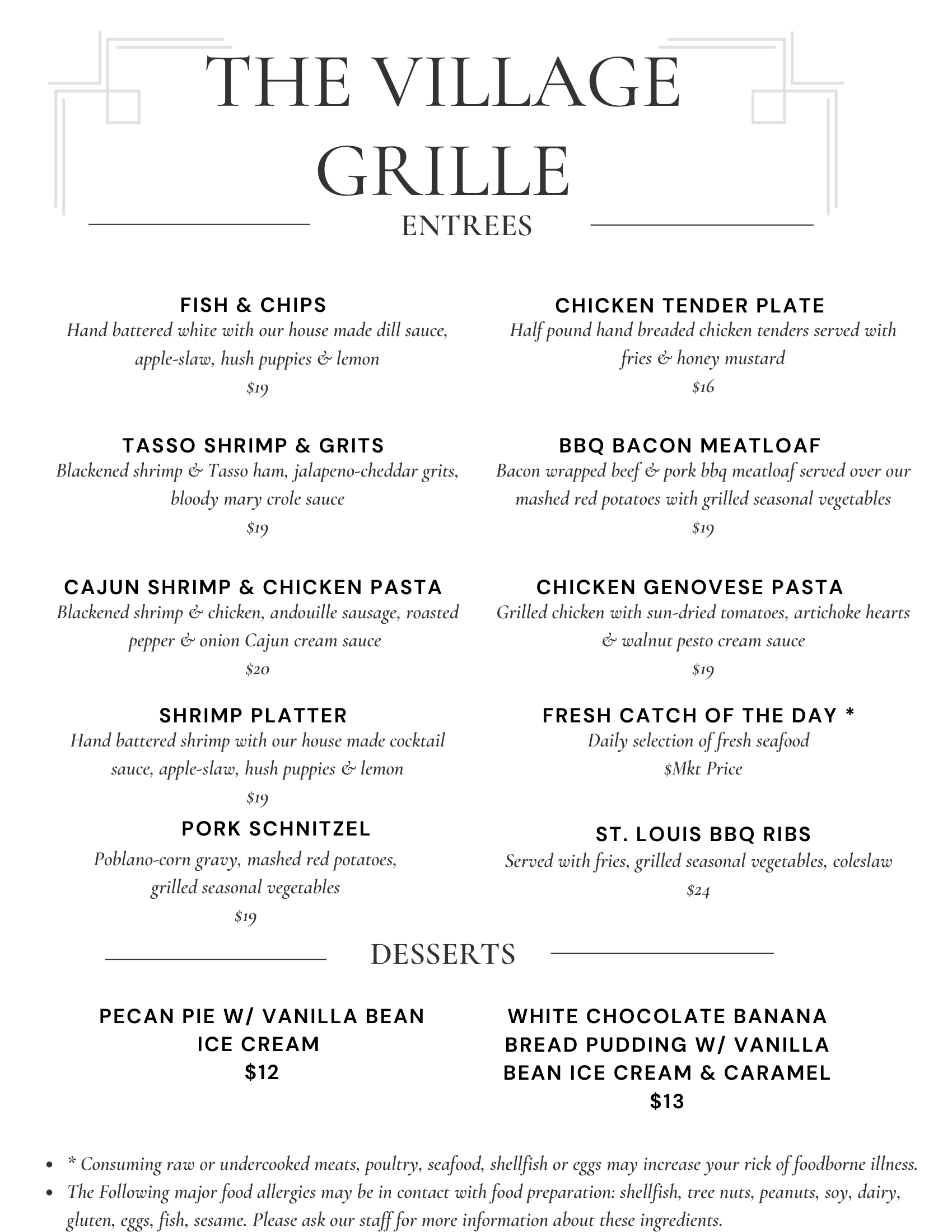 New Lunch Menu Rollout 